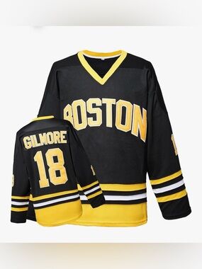 TRIVINKIN Happy Gilmore 18 Adam Sandler 1996 Black Ice Hockey Jersey Men Size L